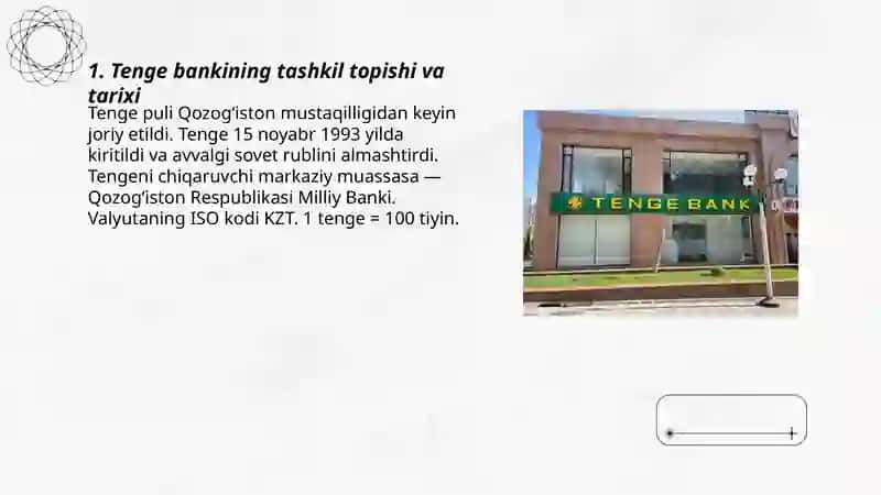 Tenge bank faoliyati va kelib chiqishi 3