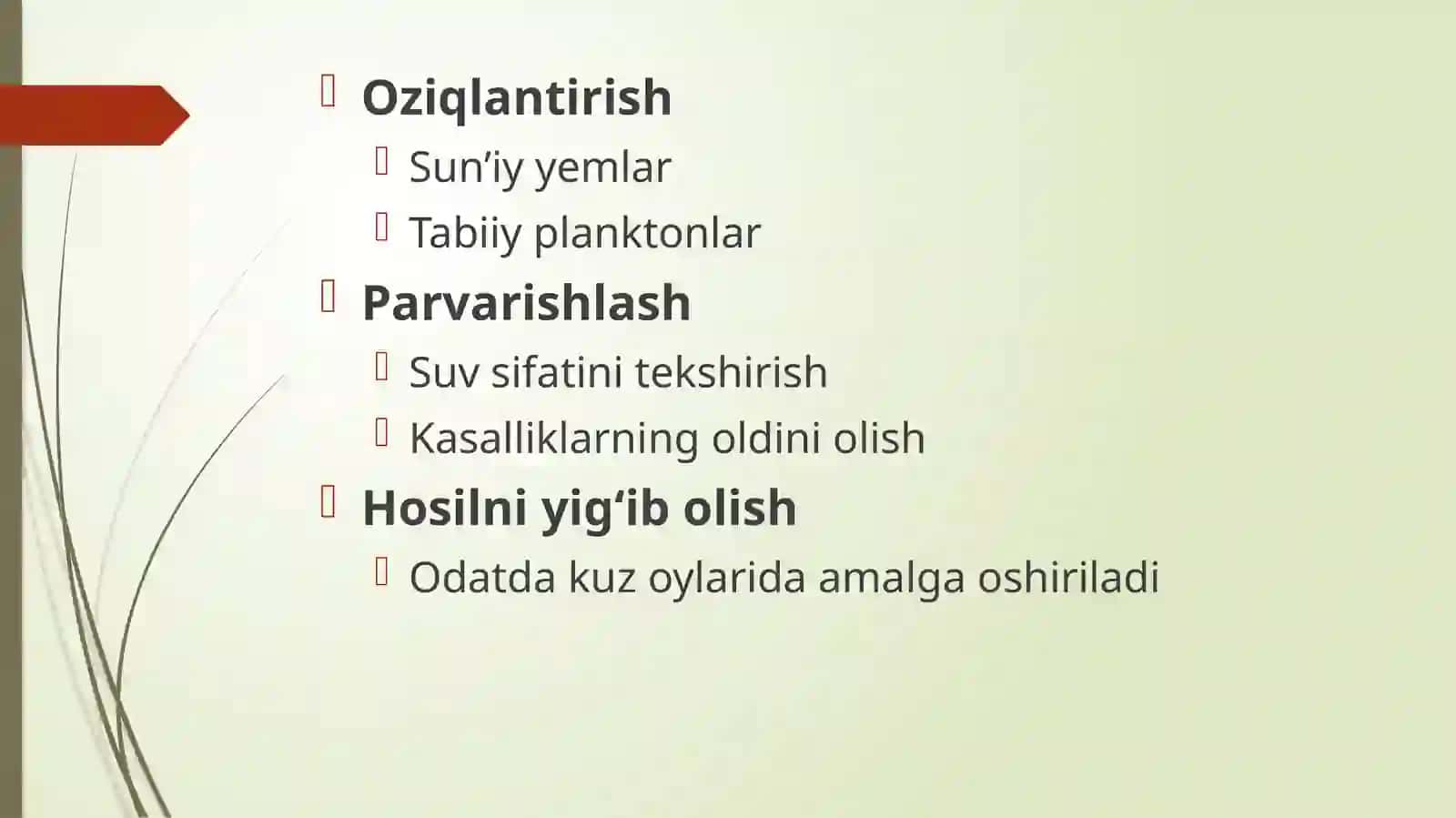 Ko‘lda baliq yetishtirish va uning bir yillik statistik tahlili 3