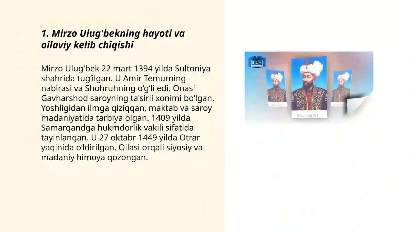 Mirzo Ulug'bek davlat arbobi va buyuk olim 3