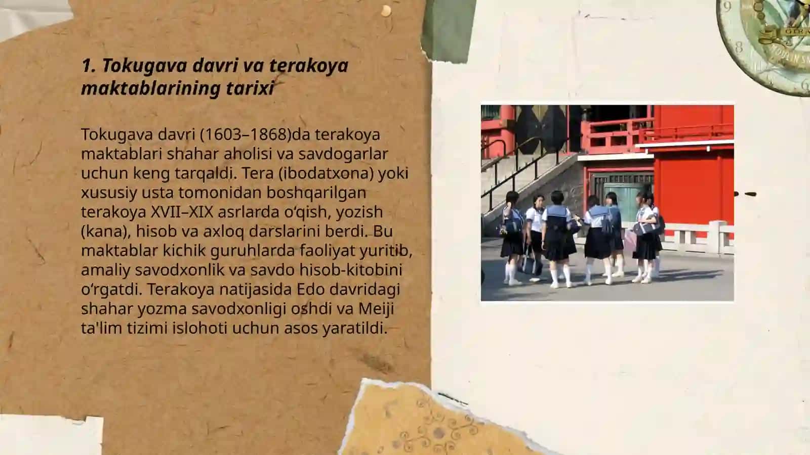 Yaponiya ta'lim tizimi tarixi, yaratilishi,rivojlanishi 3