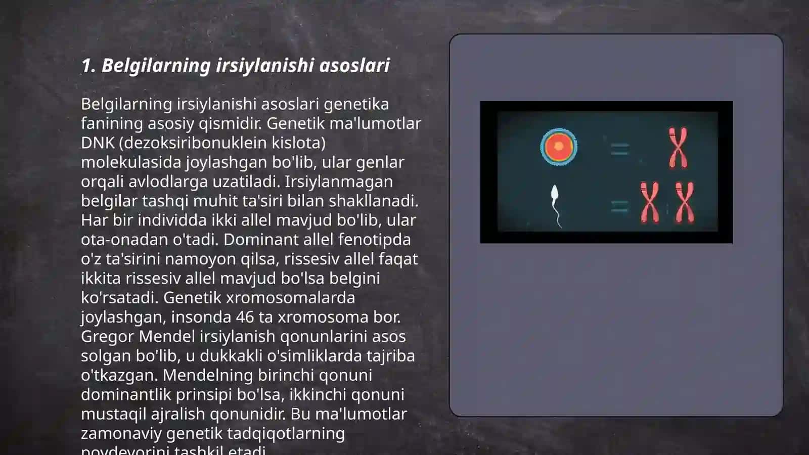 Belgilarning jins bilan birikkan holda irsiylanishi 3