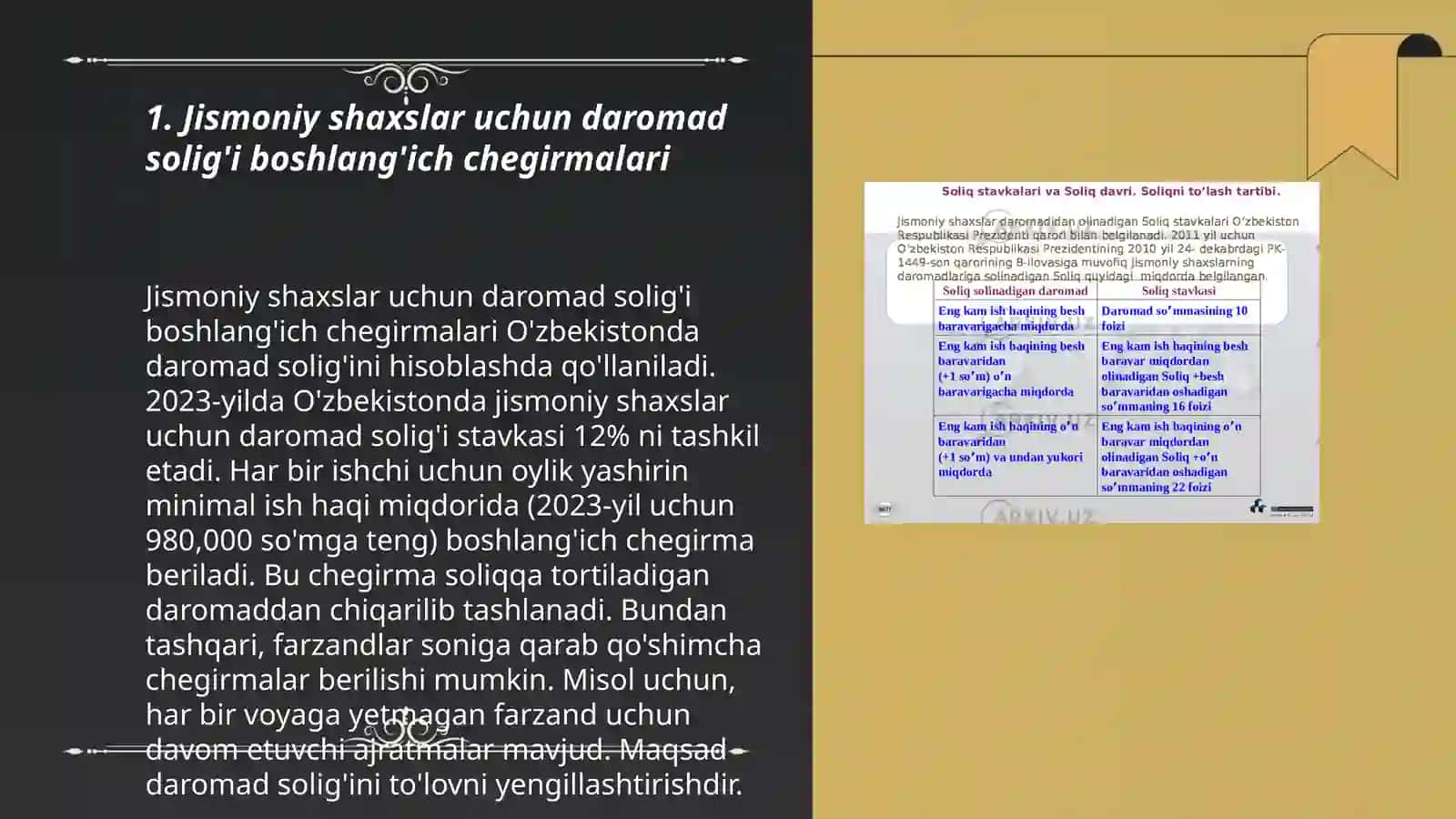 Jismoniy shaxslardan olinadigan daromad soligʻi boʻyicha taqdim etilgan soliq imtiyozlari 3