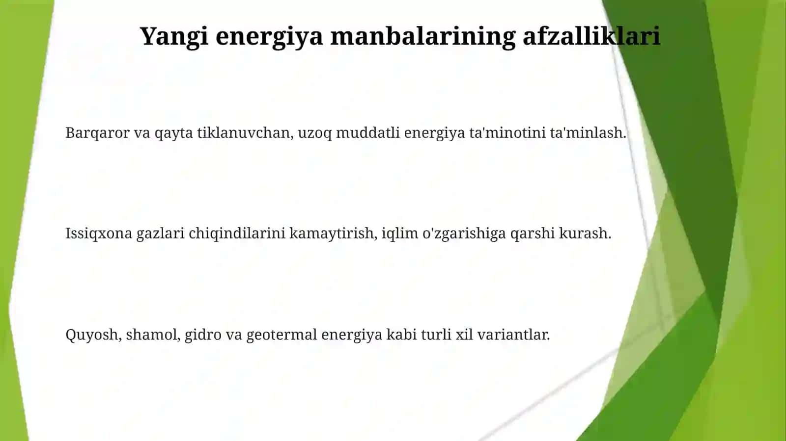 Qayta tiklanadigan energiya manbalari 3