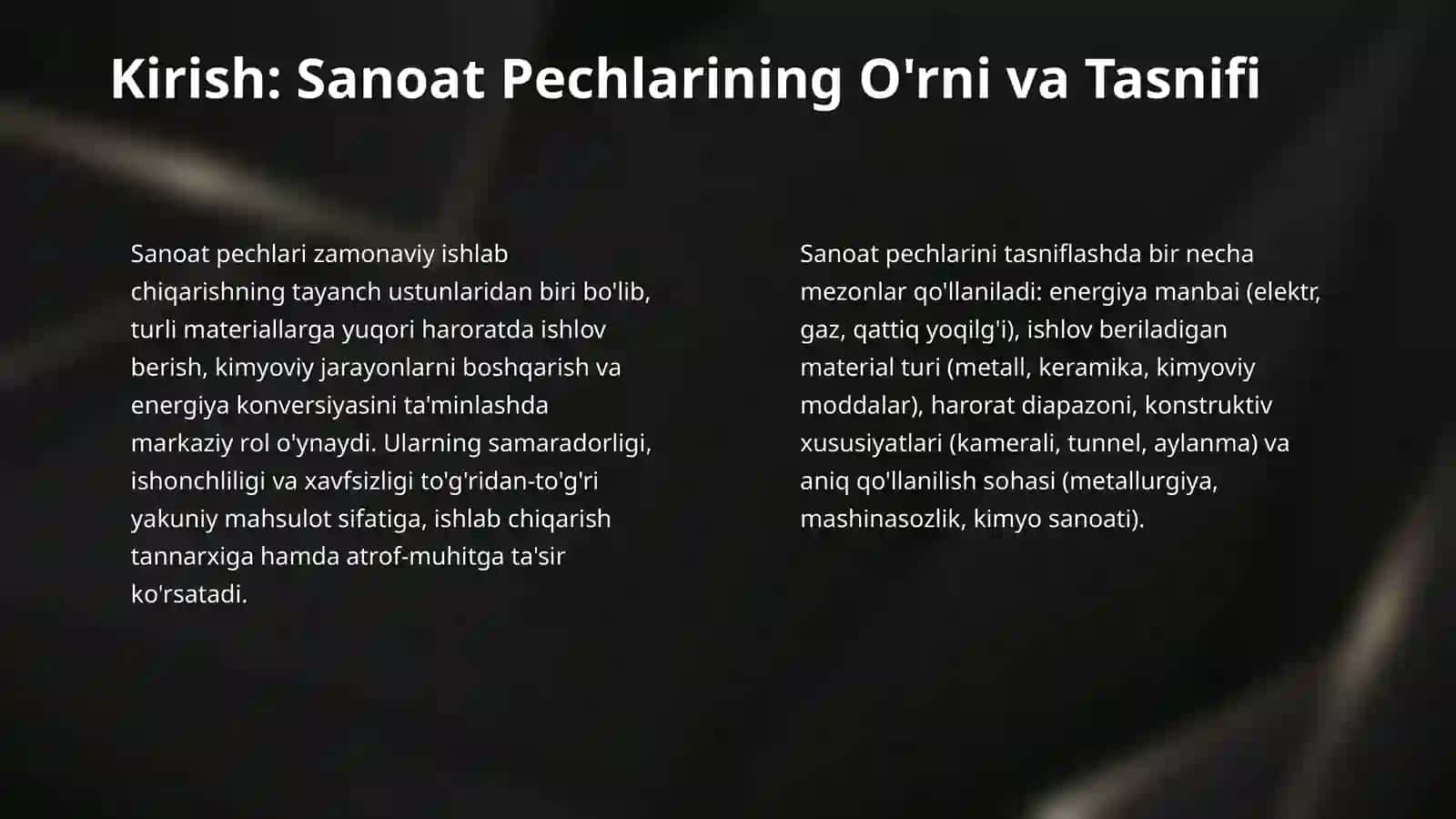 Sanoatda qòllaniladigan pechlarning turlari va ularning ishlash prinsipi 3