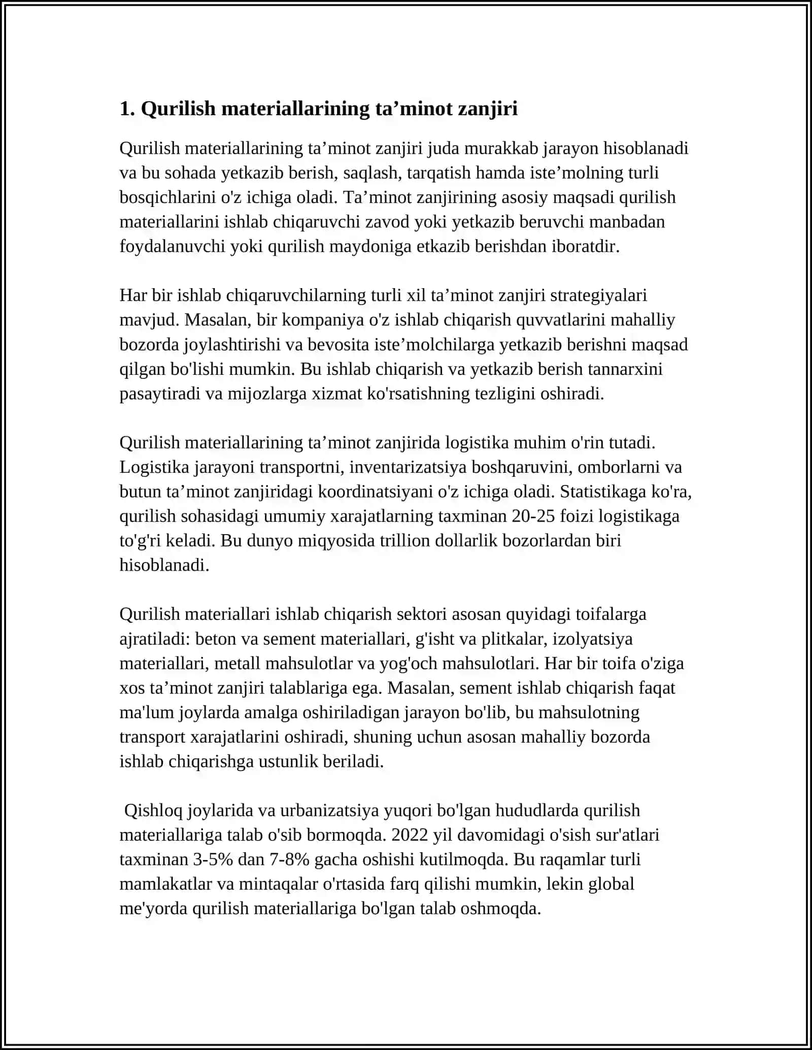 Qurilishda Moddiy Texnik Ta'minoti Masalalari 3