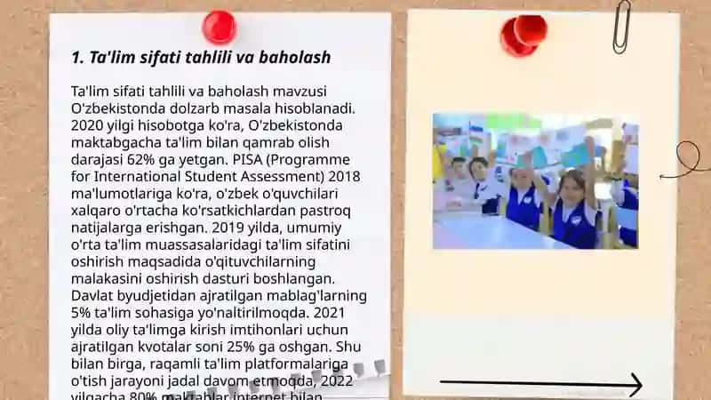Ta'lim sifati tahlili va baholash 3