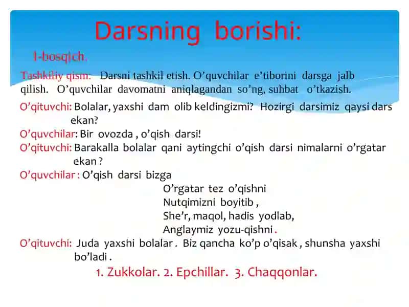 DARS ISHLANMASI 3