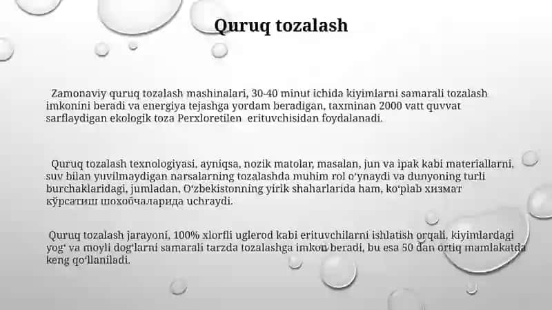 Yuvish va Tozalash Jarayonlarining Asosiy Tushunchalari 3