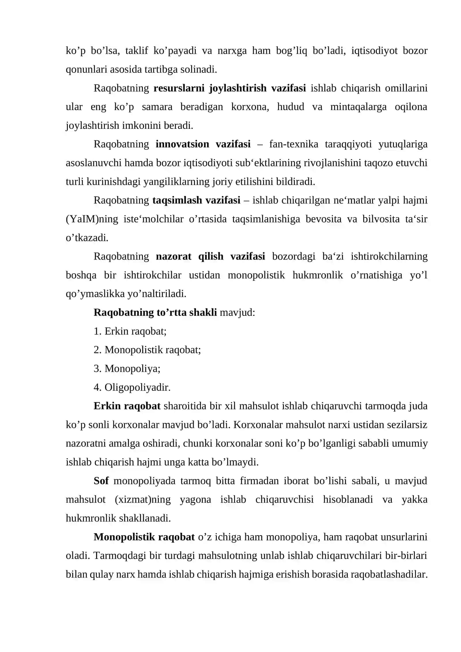 Raqobat va narxning shakllanishi 3