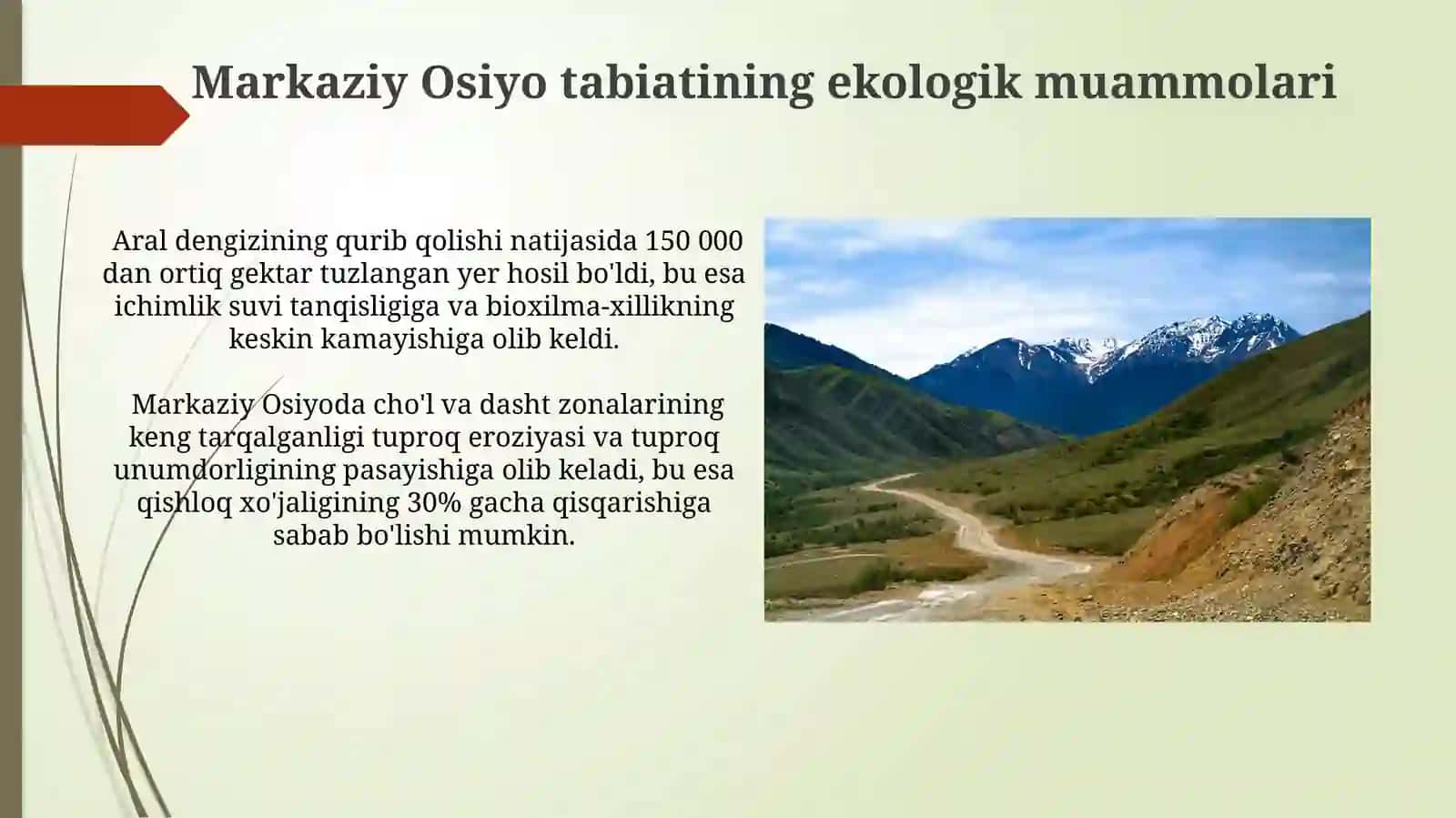 Markaziy Osiyoning tabiiy sharoiti va foydali qazilmalari 3