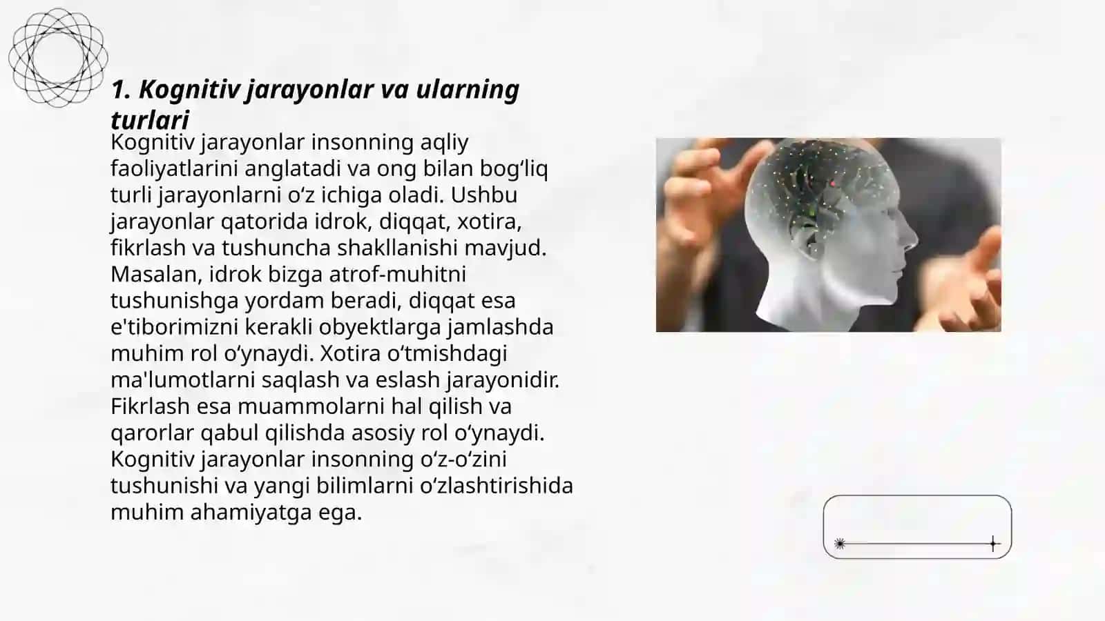 Kognitiv jarayonlarni shakllanishi 3