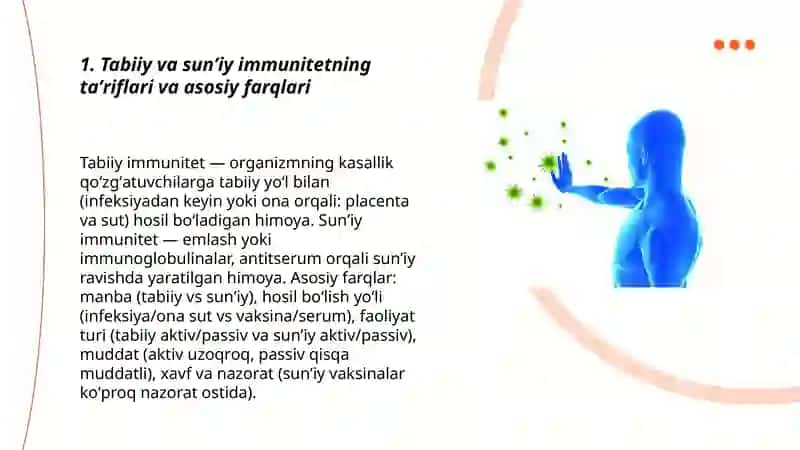Tabiiy va sunʼiy immunitet 3