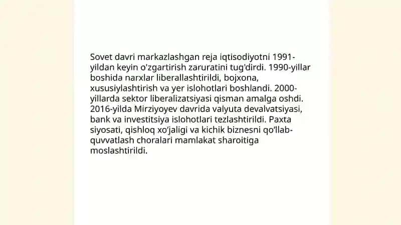 Bozor iqtisodiyotiga otish davri va uning ozbekistondagi xususiyatlar 3