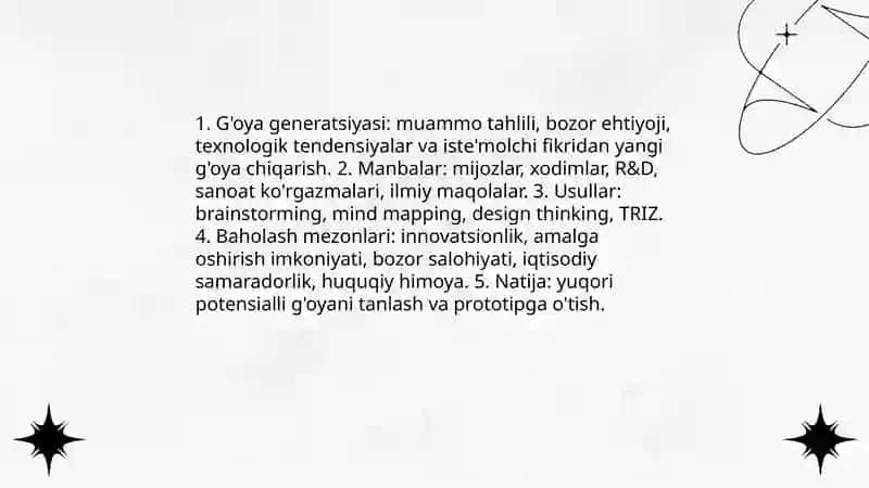 Innovatsion tadbirkorlik bosqichlari 3
