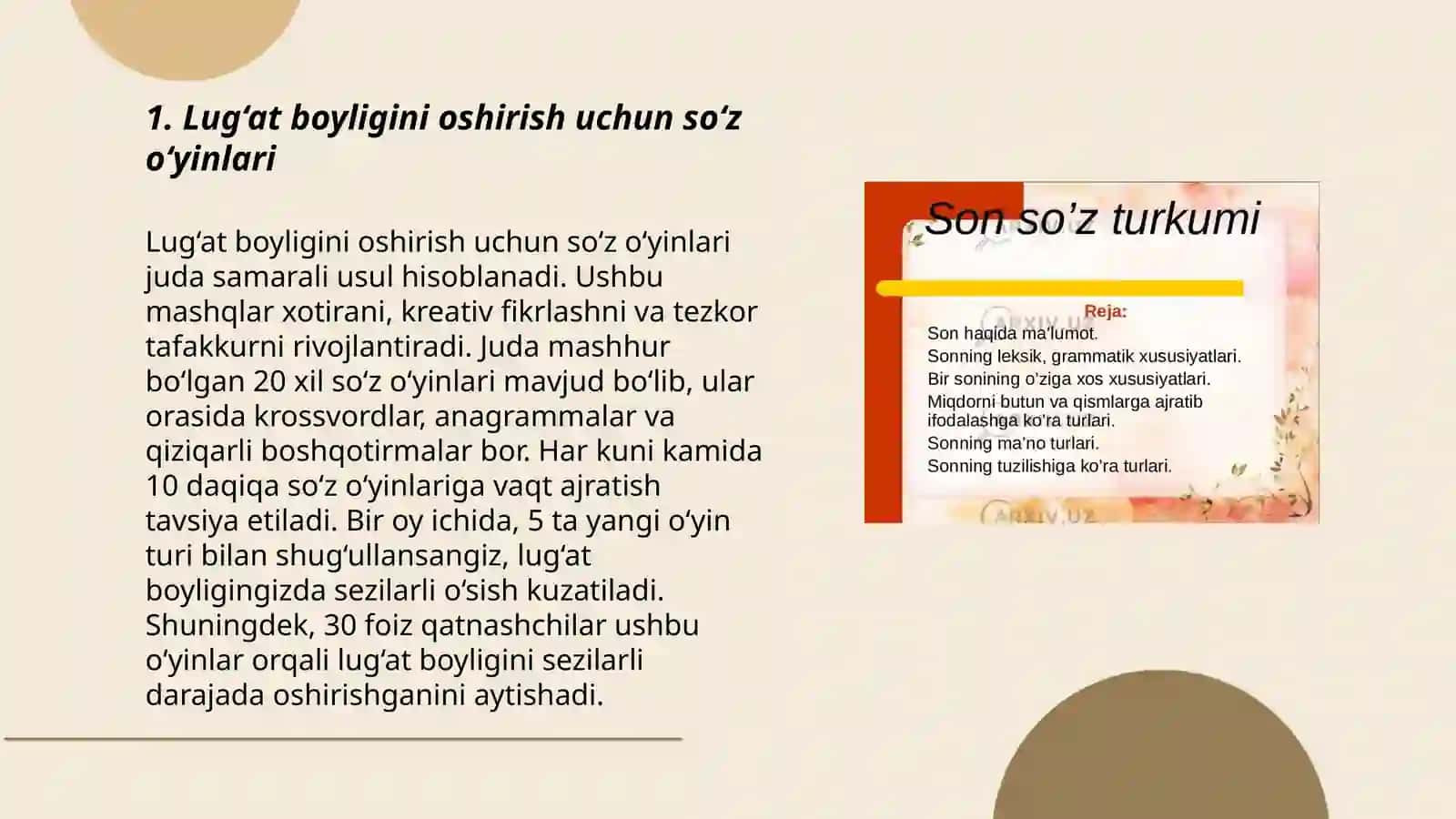 Son so‘z turkumini o‘rganishda grammatik o‘yinlardan foydalanish 3