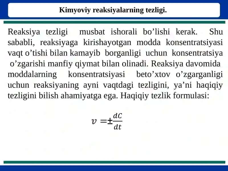 Kimyoviy kinetika 3