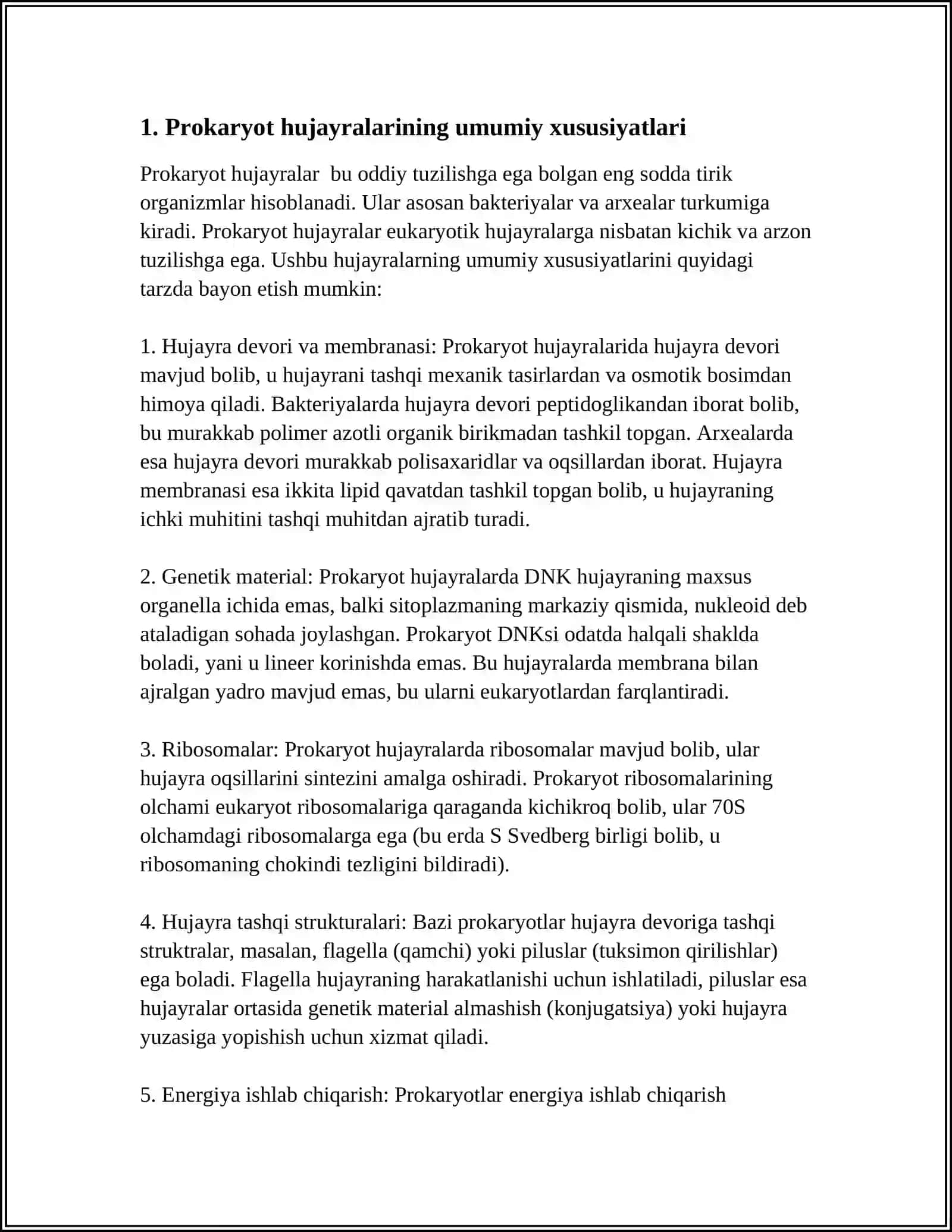 PROKARIOT EUKARIOT VA MEZAKARIOT HUJAYRALARNING TASNIFI 3