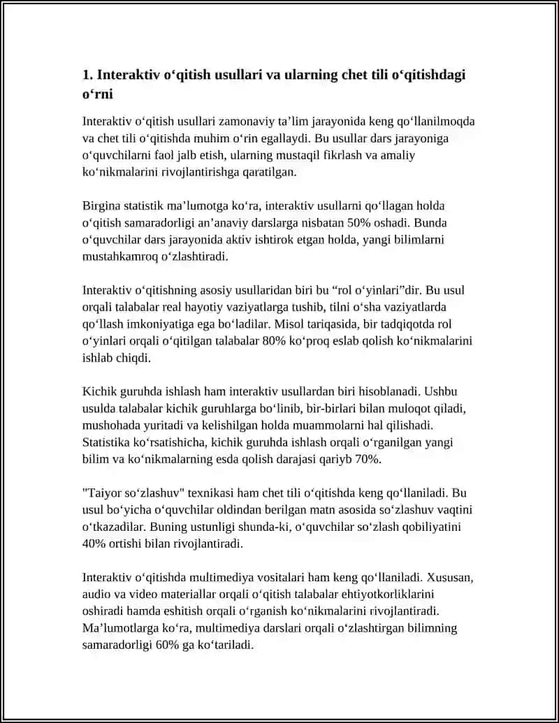 INTERAKTIV METODLAR ASOSIDA CHET TILINI ÕQITISH 3