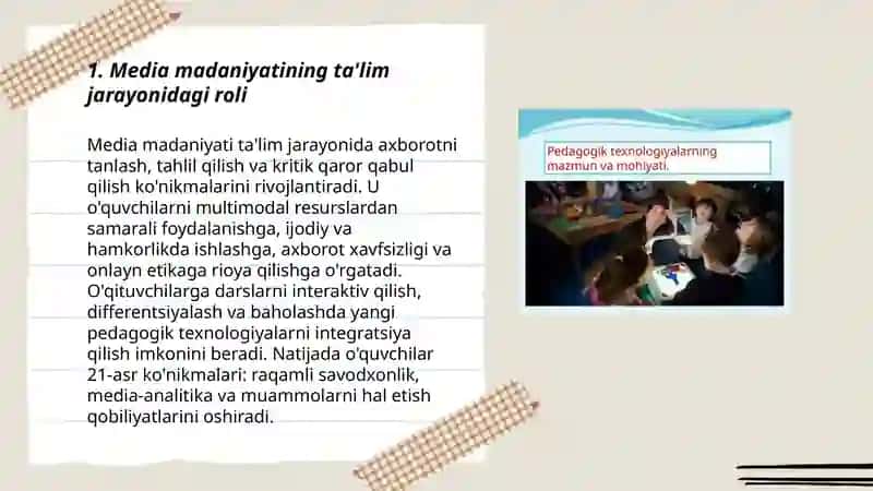Media madaniyat va innovatsion pedagogik texnologiyalar 3