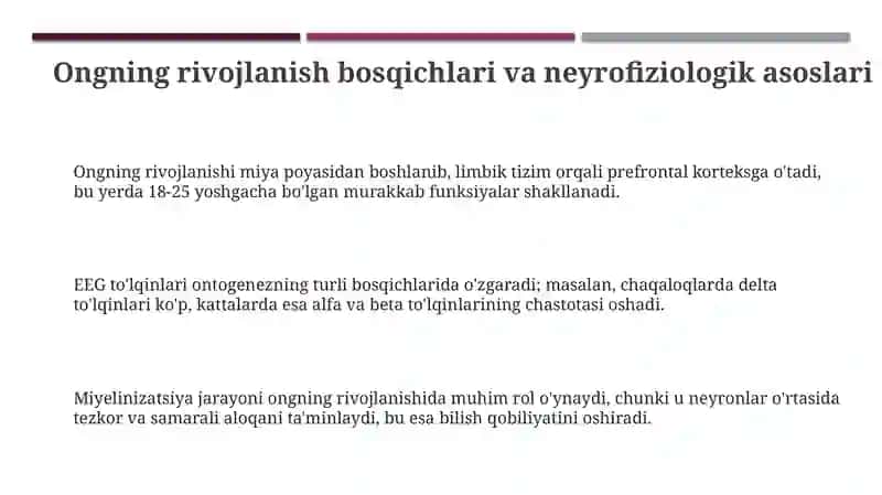 Ongning rivojlanishi va ongsiz jarayonlarning psixologik mohiyati 3