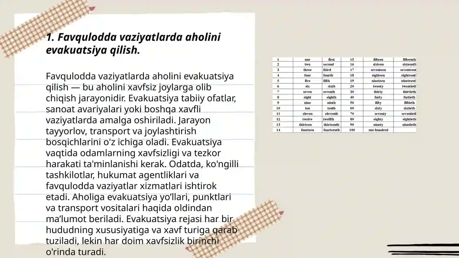 Favqulodda vaziyatlarda aholini evakuatsiya qilish 3