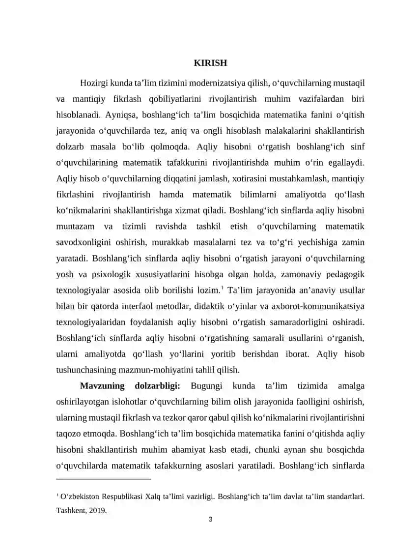 Boshlangʻich sinflarda aqliy hisobni oʻrgatish usullari 3