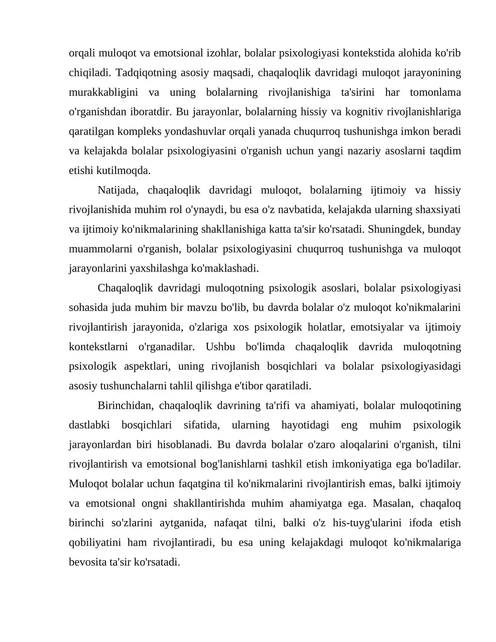 Chaqaloqlik davridagi muloqot 3