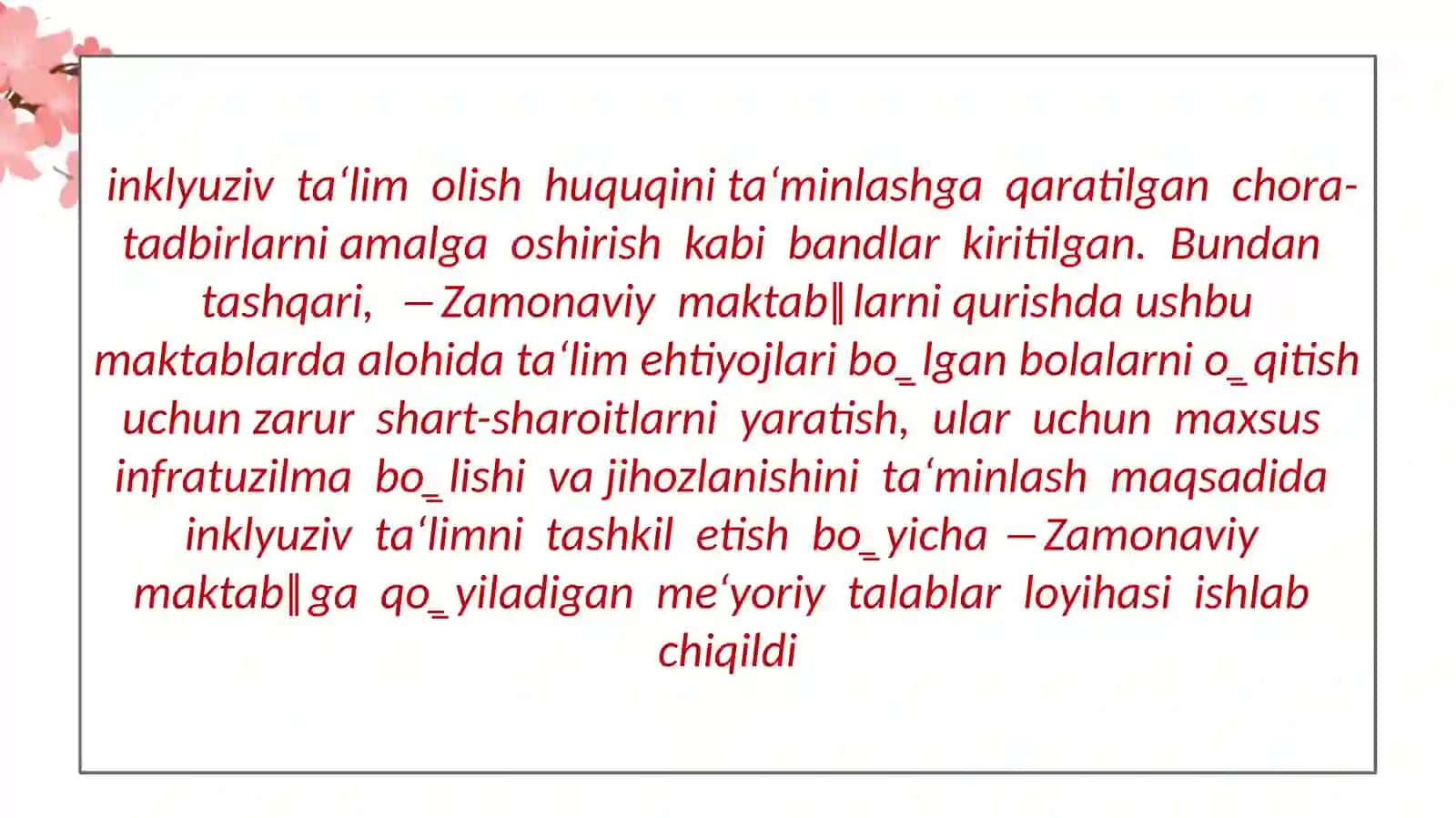 Rivojlanishida muammolari boʻlgan bolalar uchun inklyuziv taʼlimni keng taʼlimiy amaliyotga joriy etish algoritmlari 3