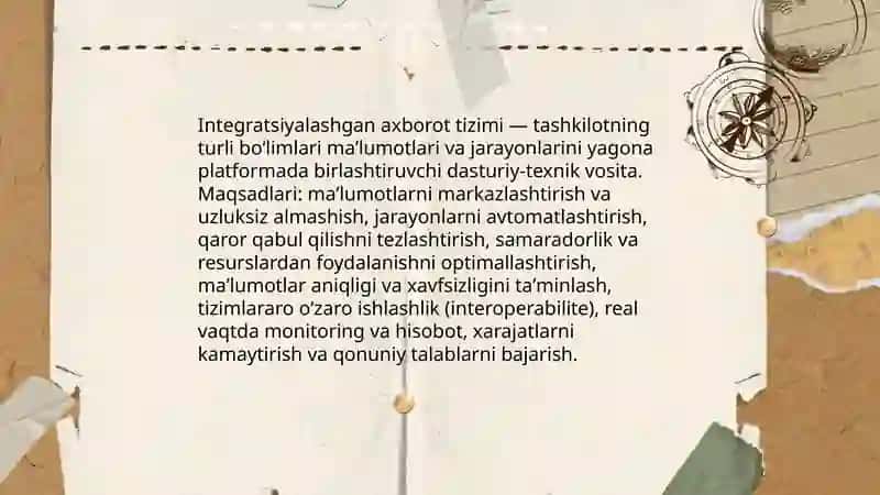 Integratsiyalashgan axborot tizimini yaratish 3