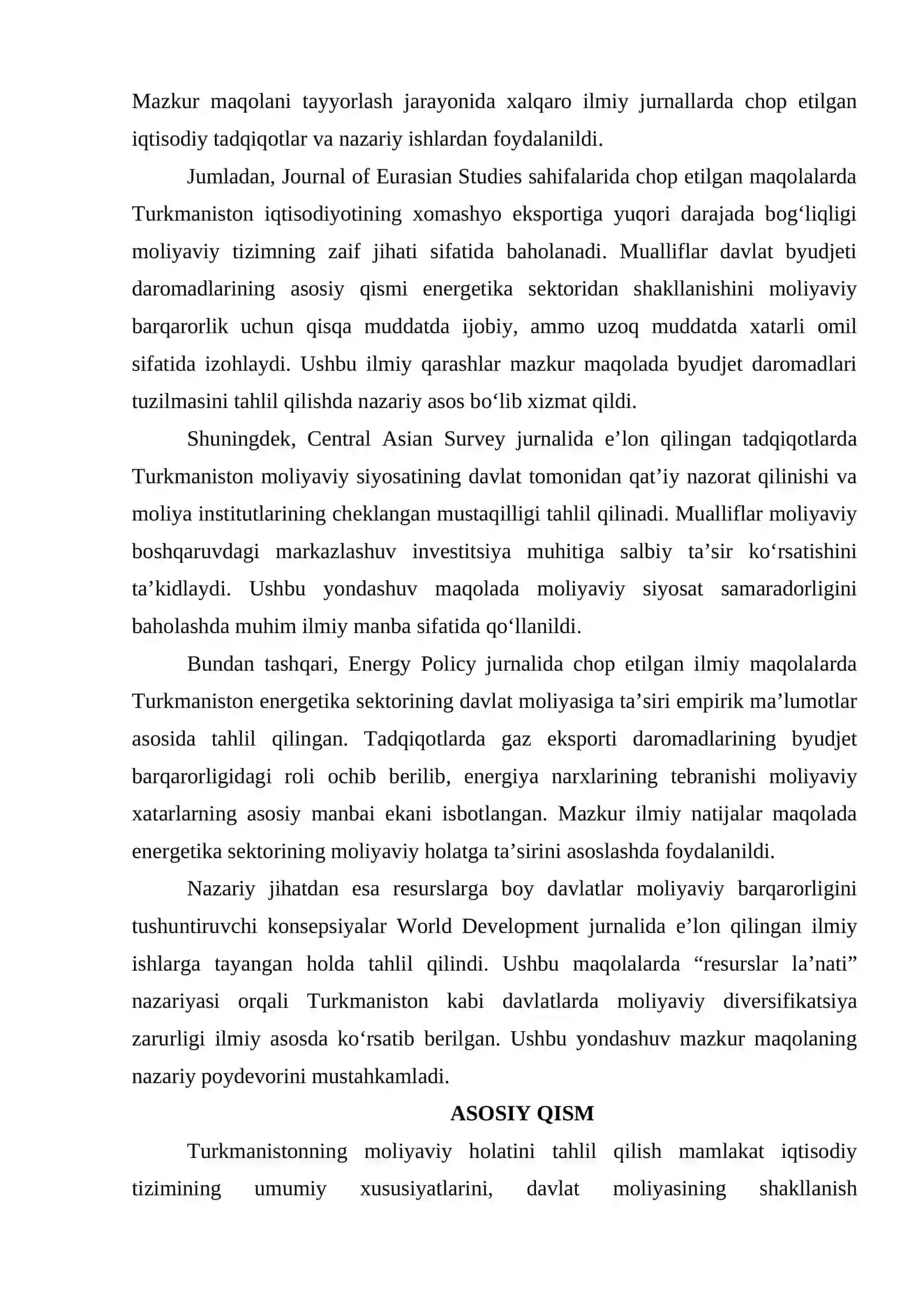 TURKMANISTON MOLIYAVIY HOLATI 3