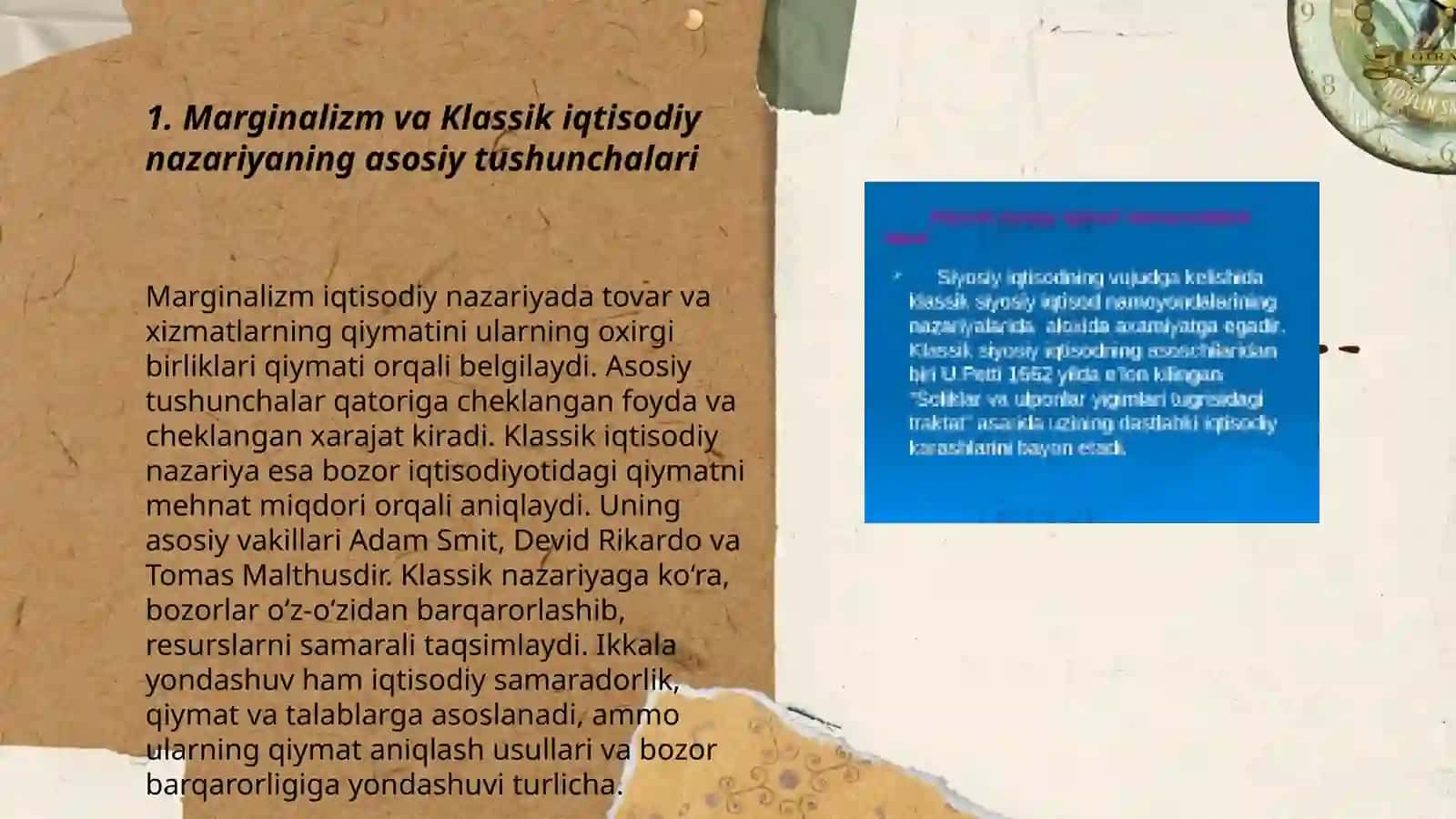 Marjinalizm va klassik iqtisodiy nazariyani solishtirish 3