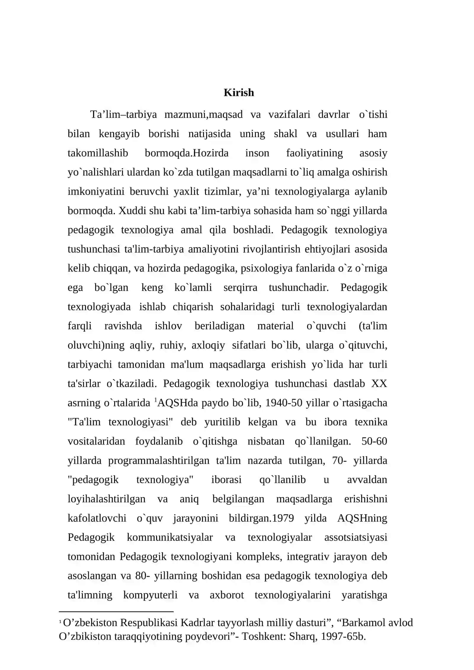 TARBIYAVIY ISHLARDA YANGI PEDAGOGIK TEXNOLOGIYA VA UNDAN FOYDALANISH YO'LLARI 3