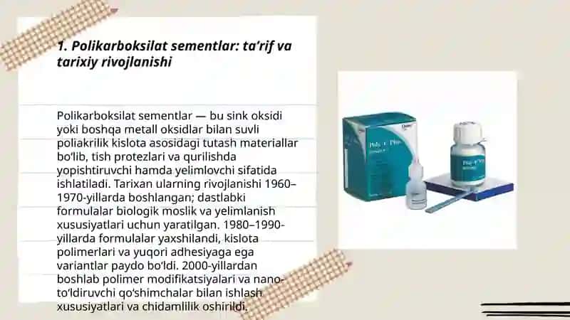 Polikarboksilat sementlar 3