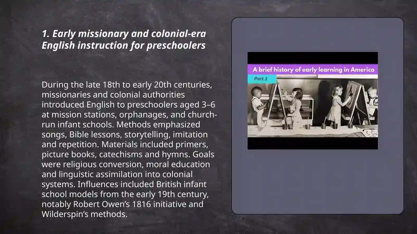 History of teaching Engliz to pre school-age children as a second language 3