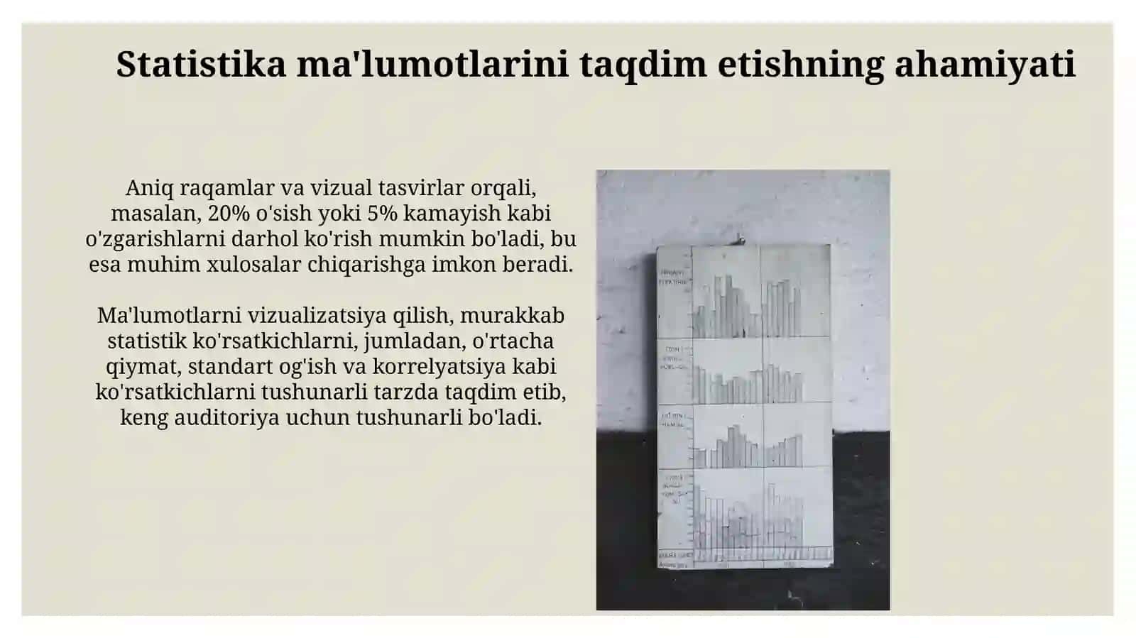 Statistik ma'lumotlarni jadval va grafiklarda tasvirlash 3
