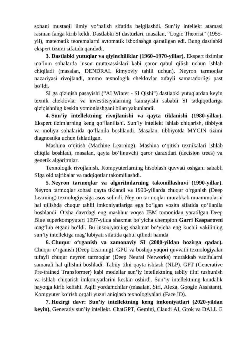 Sun’iy Intellekt Tizimlari 3