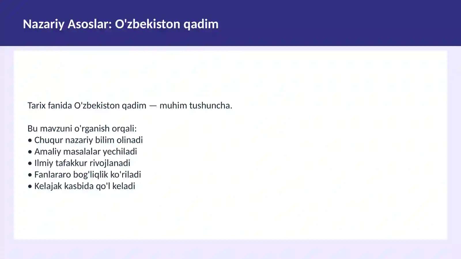 Dekolonizatsiya O'qituvchilar va talabalar uchun dars ishlanma 3