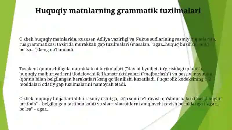 Õzbek tili tõgrisidagi huquqiy me'yoriy hujjatlarining mohiyati 3