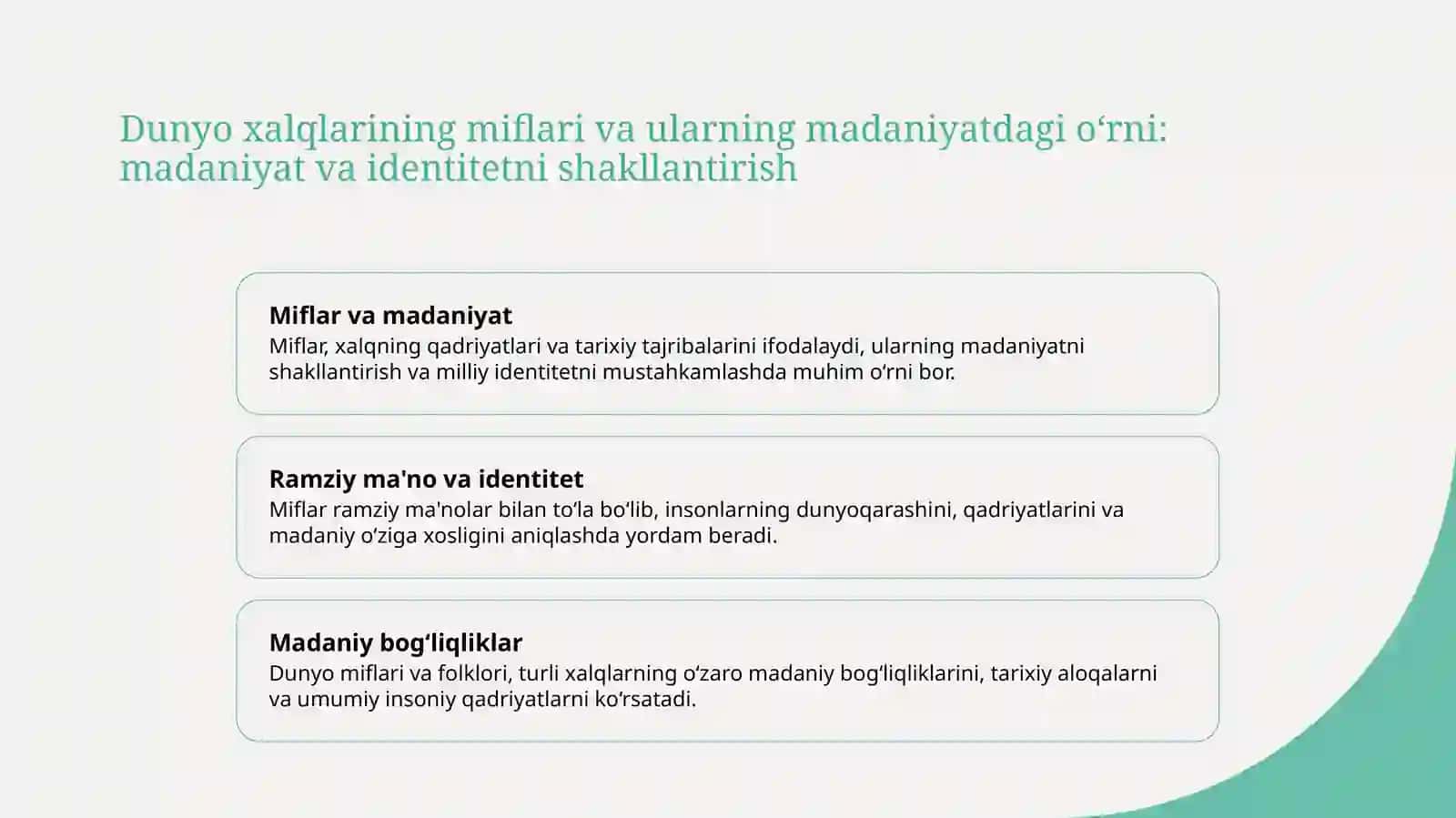 Dunyo xalqlarining miflari haqida 3