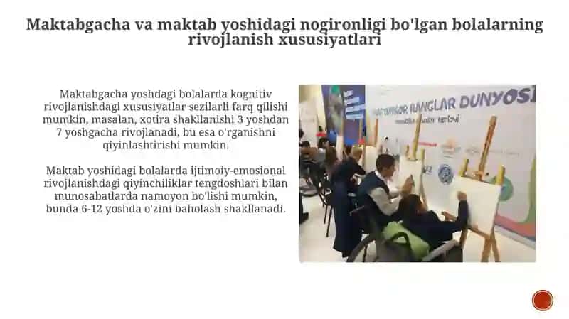 Maktabgacha va maktab yoshdagi nogiron bolalar rivojlanishining oʻziga xosligi 3