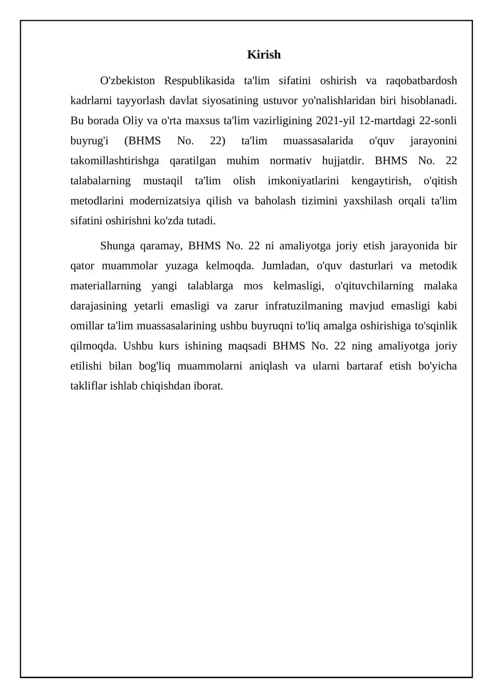 22-sonli bhms va uni amaliyotga qo'llash muammolari 3