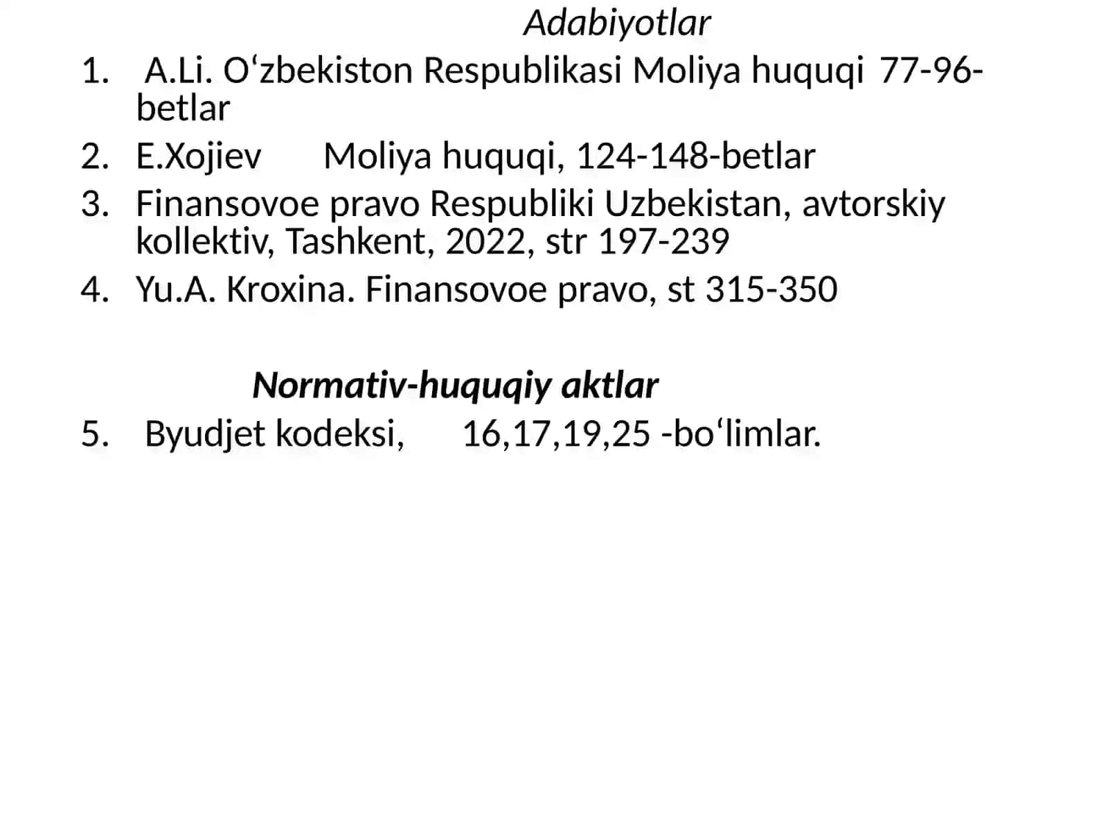 Byudjet jarayonlari va bosqichlari 3