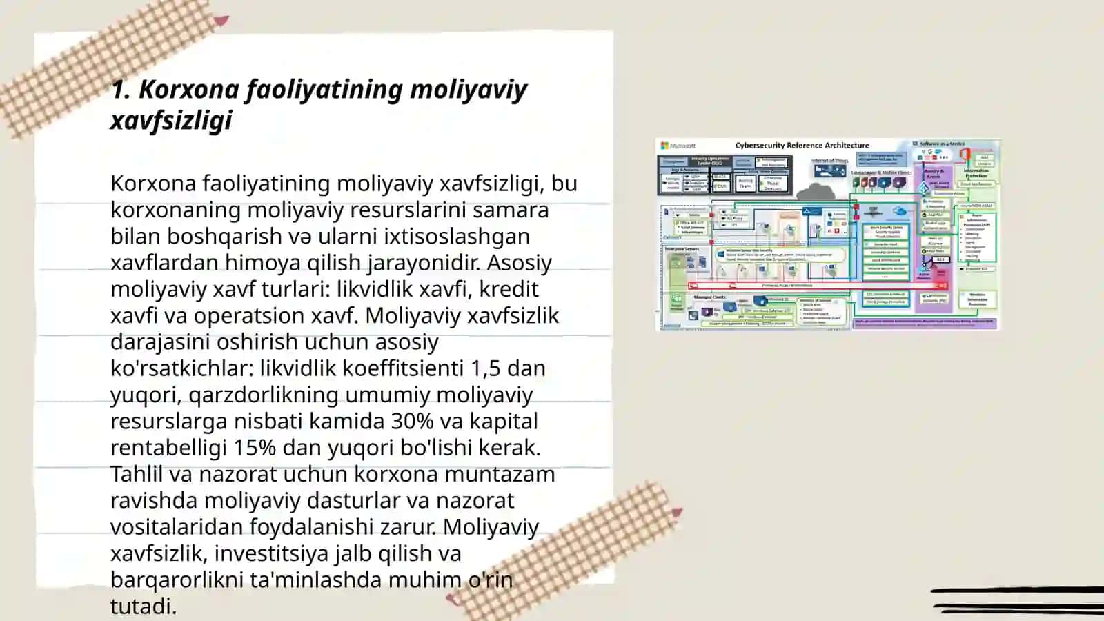 Korxonaning iqtisodiy xavfsizligi 3