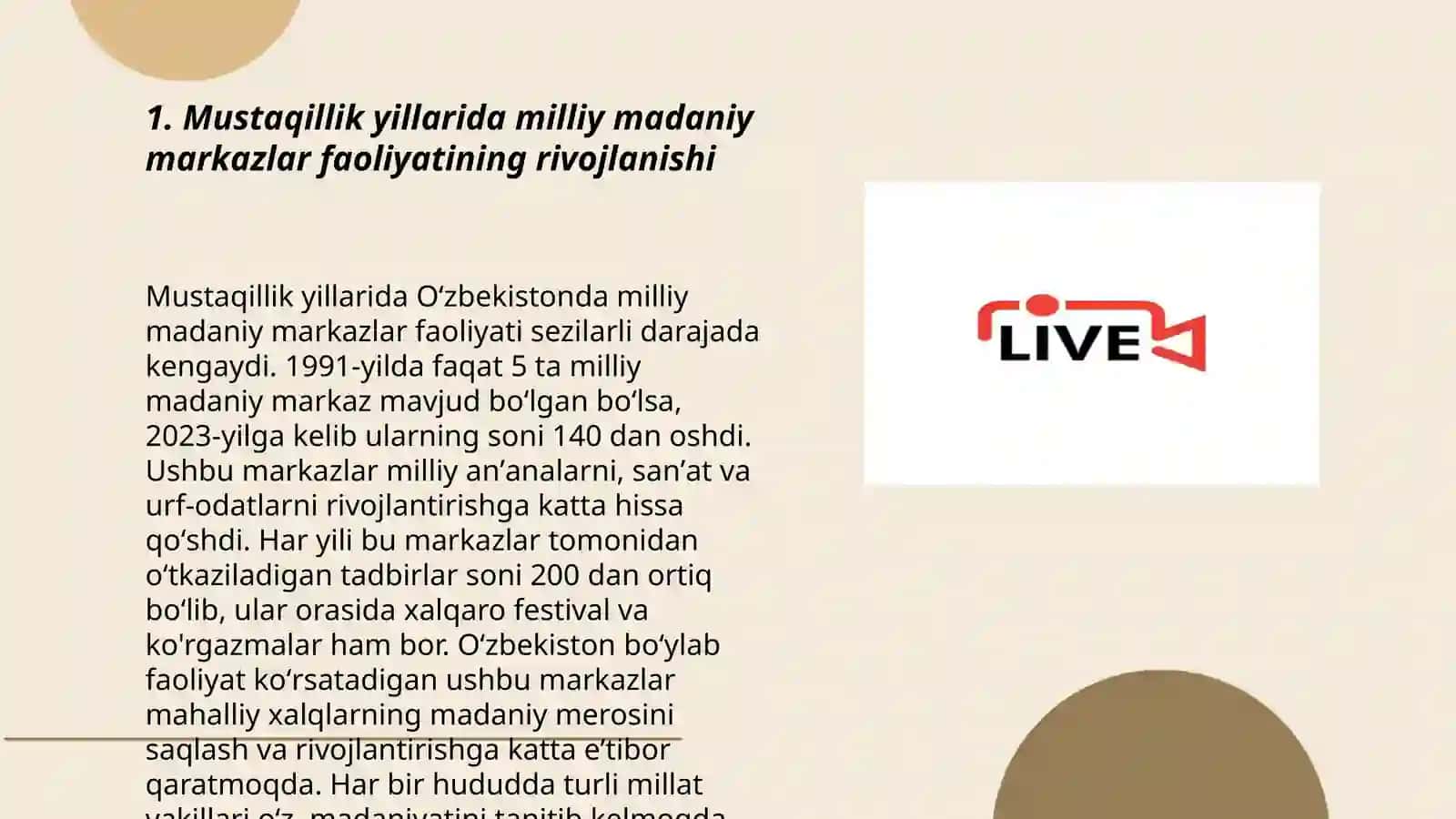 Mustaqillik yillarida Ozbekiston milliy madaniy markazlar faoliyati 3