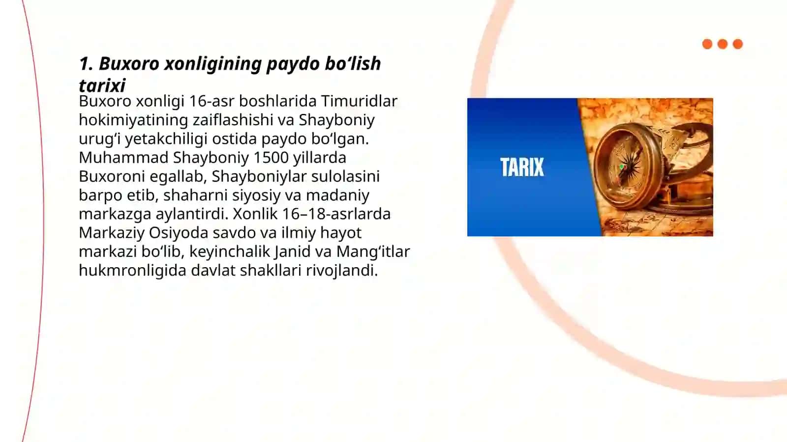 Buxoro xonligi Buxoro amirligi haqida 3