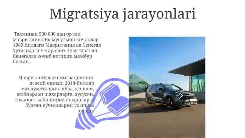 Mavritaniya aholisi va uning hududiy joylashuvi 3