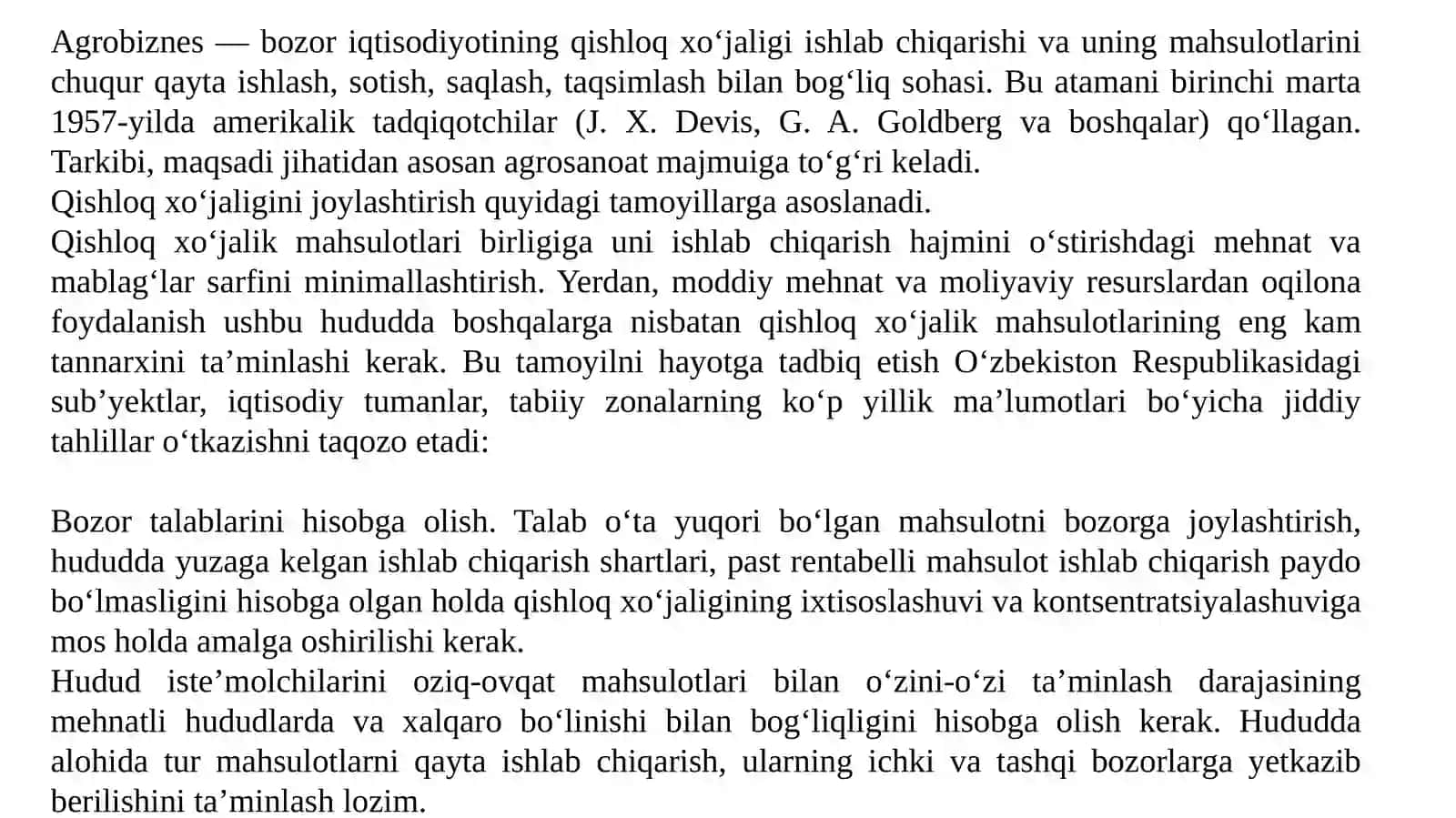 Agrobiznes va qishloq xo'jaligi munosabatlari 3