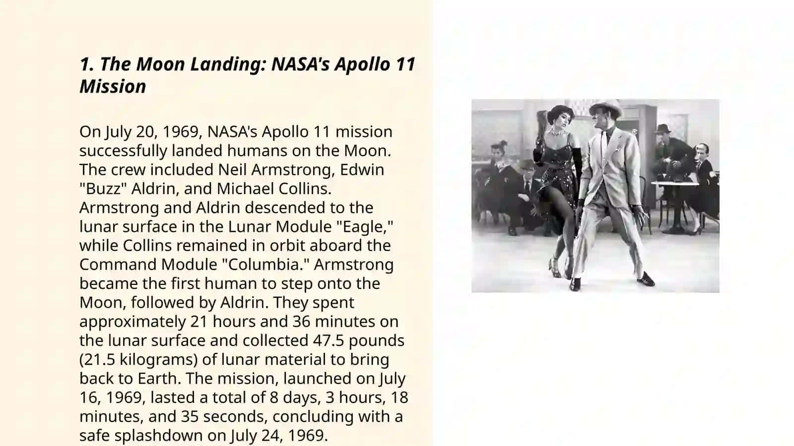 Giant leaps and description 3
