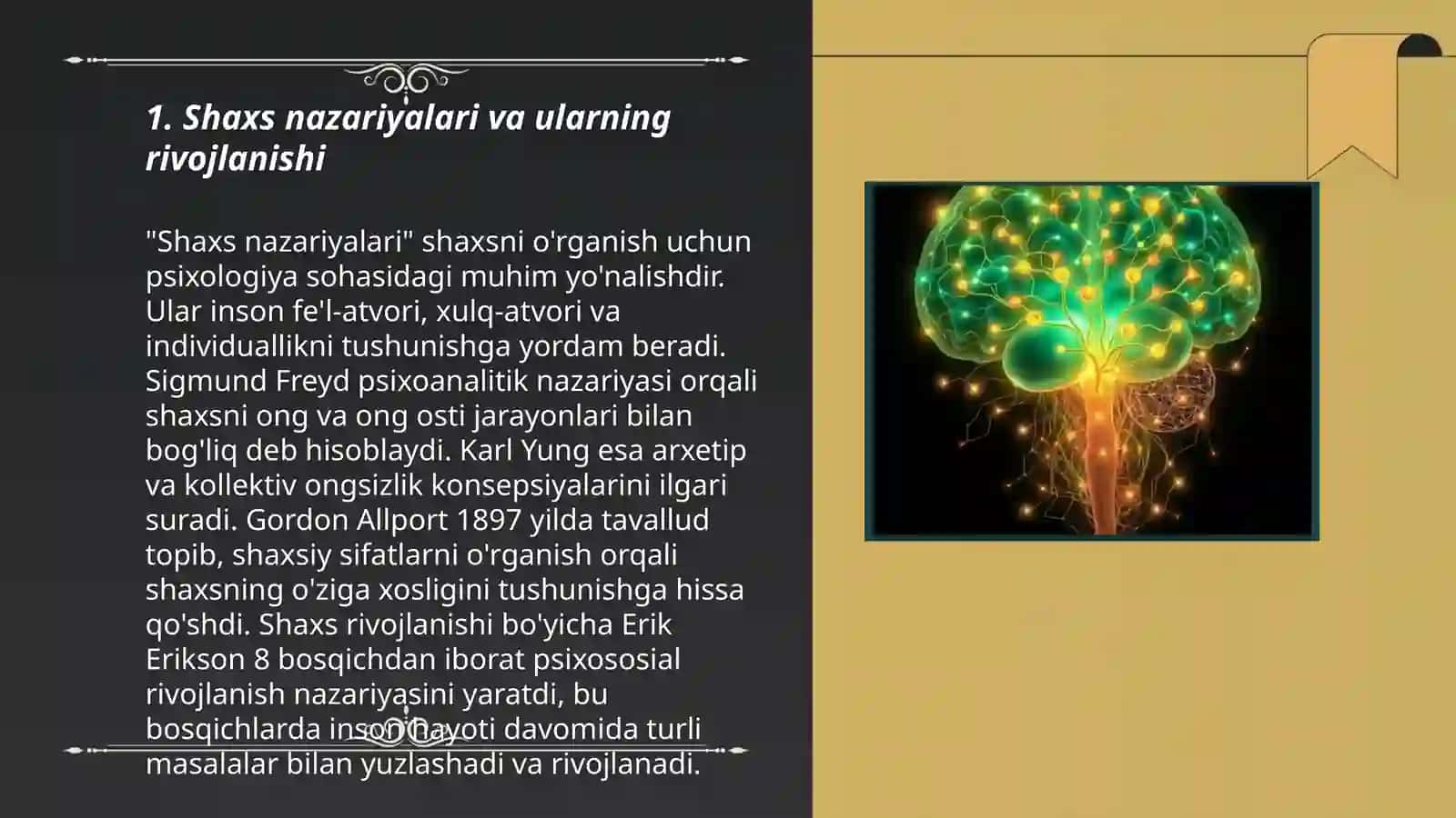 Shaxs nazariyalari. Endopsixika egzopsixika. Diqqatning xususiyatlari 3