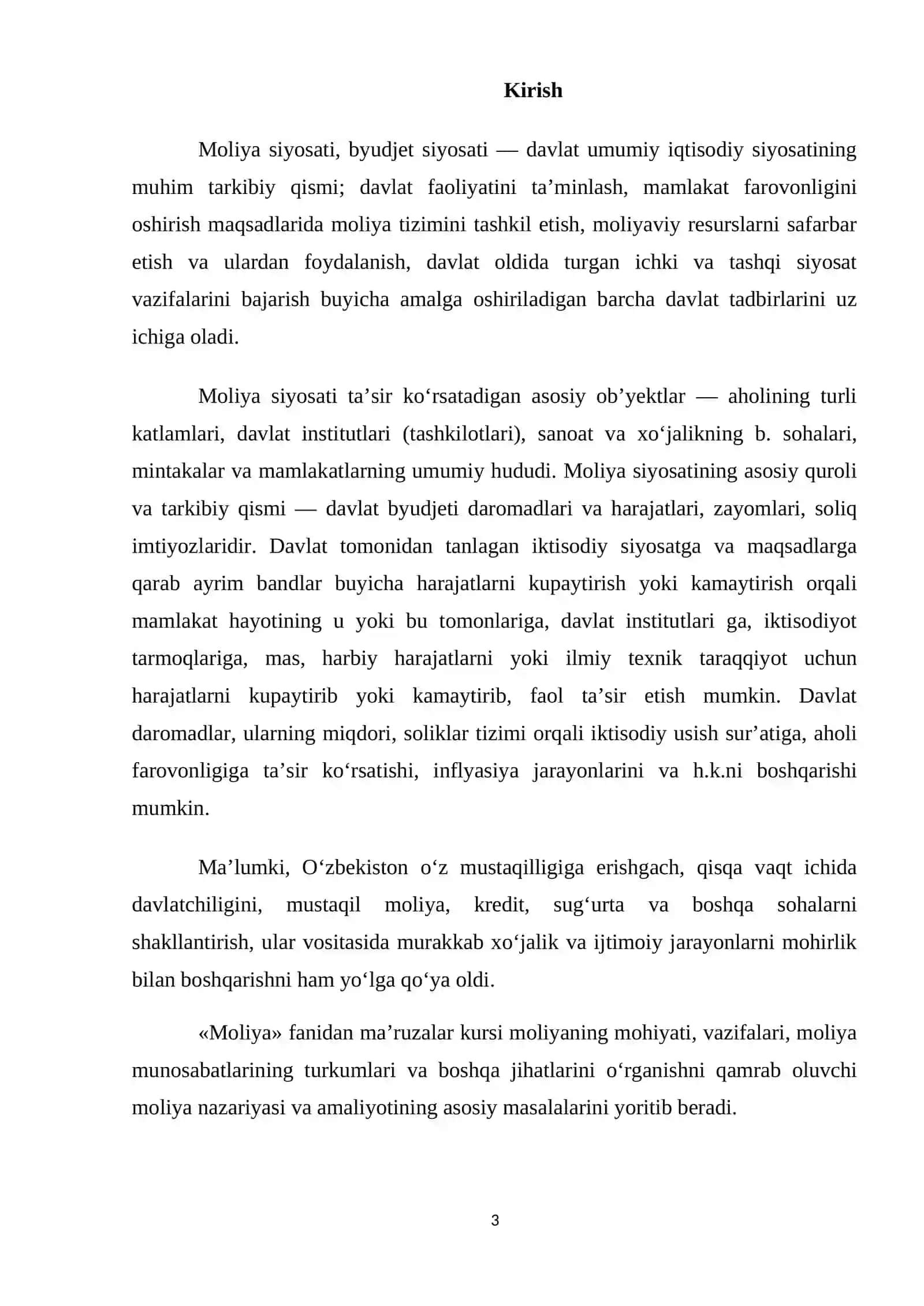 Mоliyа siyоsаtini аmаlgа оshirish dаstаklаri 3
